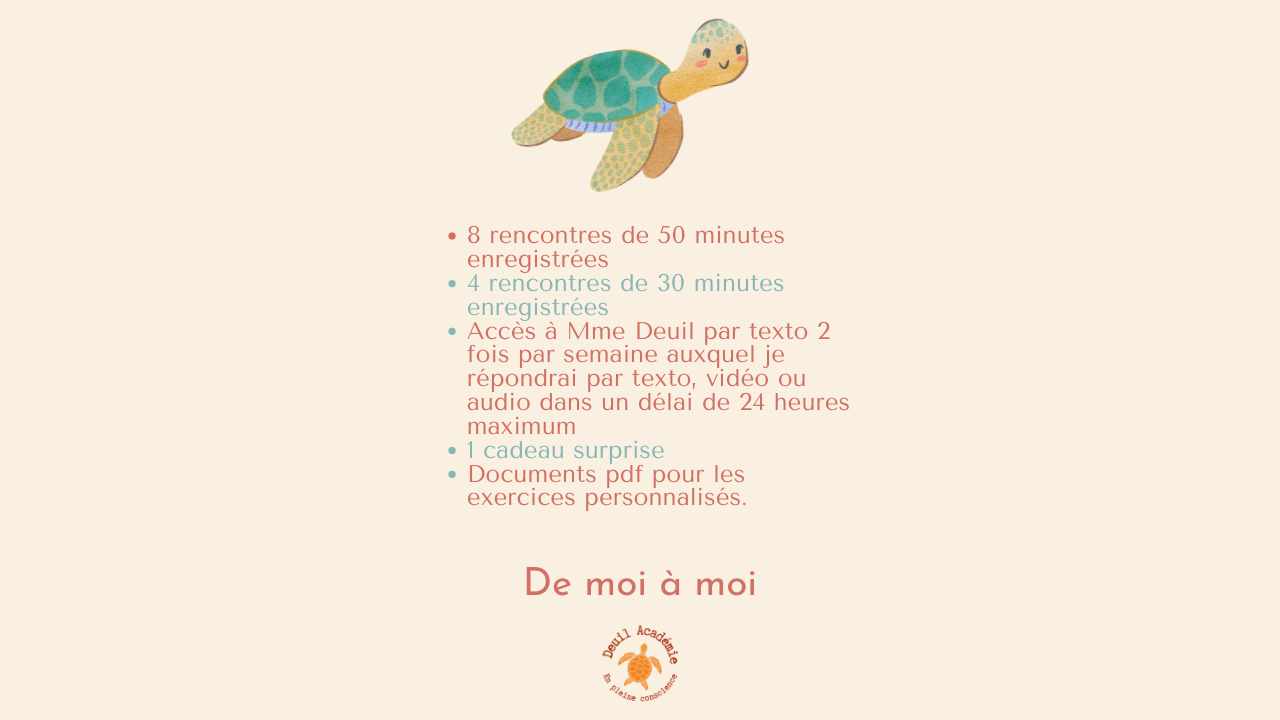 soutien au deuil Accompagnement au deuil À moi de moi sur 14 semaines